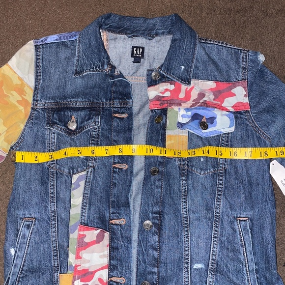Gap Icon Denim Jacket with Camo Patchwork - Picture 3 of 9